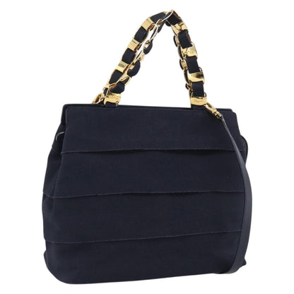 Salvatore Ferragamo Vala Canvas, Navy, Canvas, Shoulder Bag