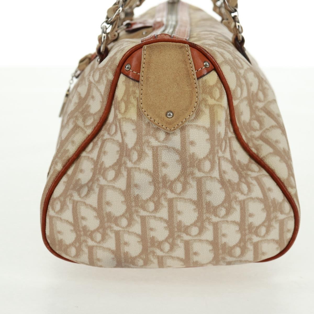 Christian Dior Vintage Trotter Romantique Boston Diorissimo Coated Canvas, Beige, Canvas, Handbag