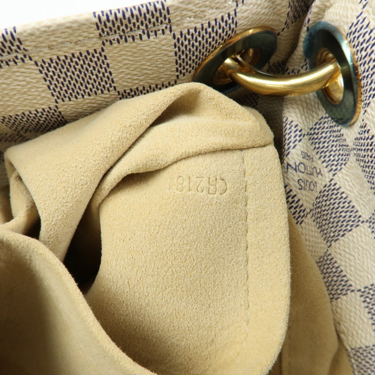 Louis Vuitton Artsy Damier, White, Canvas, Handbag