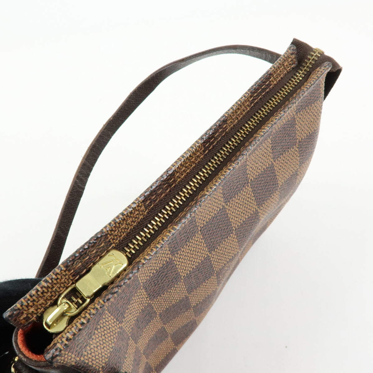 Louis Vuitton Trousse Make Up Damier, Brown, Canvas, Clutch
