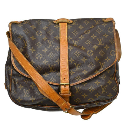 Louis Vuitton Saumur Monogram Canvas, Brown, Canvas, Shoulder Bag