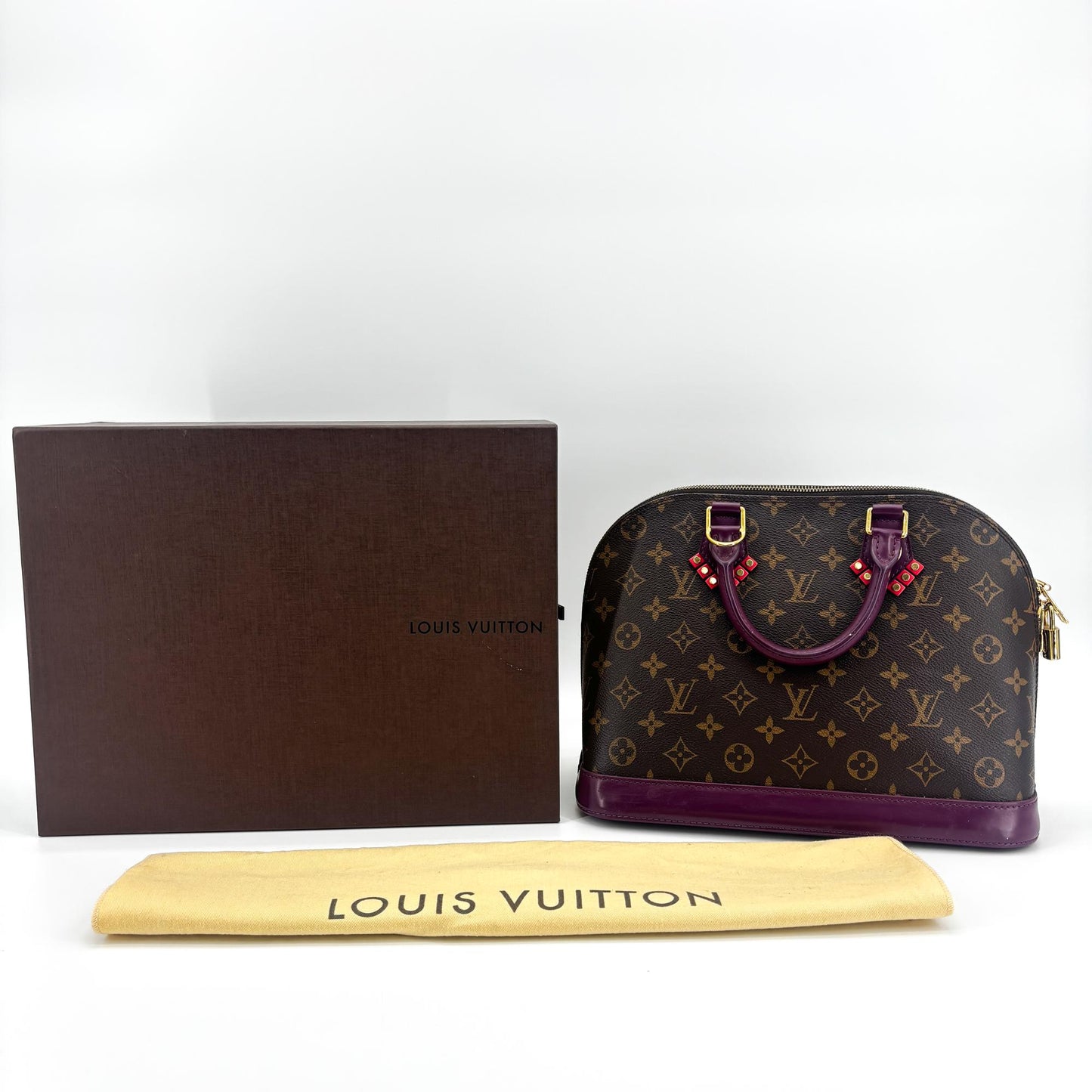 Louis Vuitton Alma Limited Edition Totem Monogram Canvas with Leather, Multicolour, Canvas, Handbag