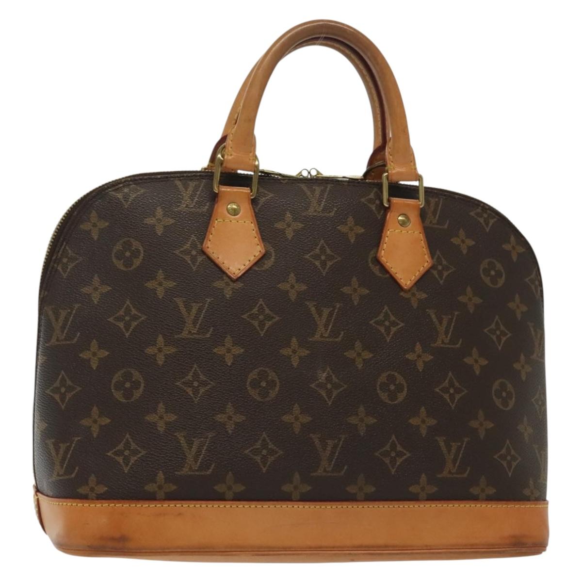 Louis Vuitton Alma Handbag Monogram Canvas, BROWN, CANVAS, Handbag