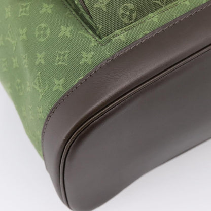 Louis Vuitton Vintage Montsouris Mini Lin, Khaki, Canvas, Backpack