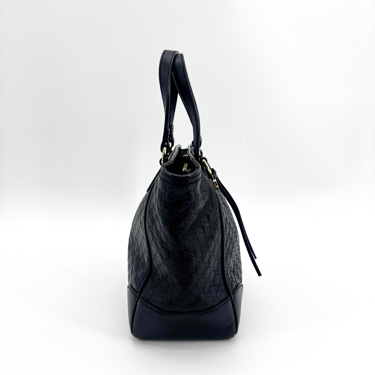 Gucci Bree Microguccissima Leather, Black, Leather, Tote Bag