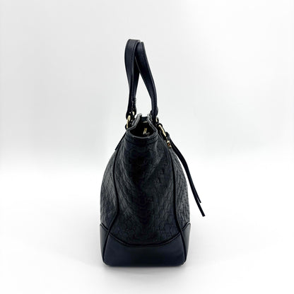 Gucci Bree Microguccissima Leather, Black, Leather, Tote Bag