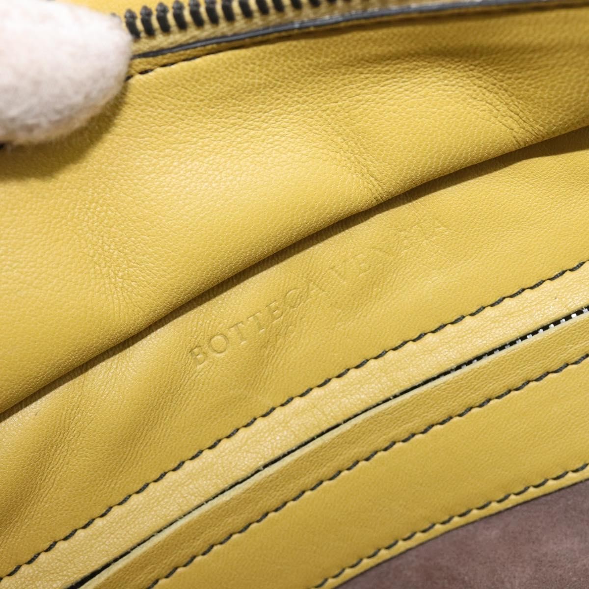 Bottega Veneta Monaco Nappa Leather With Intrecciato Detail, Yellow, Leather, Handbag