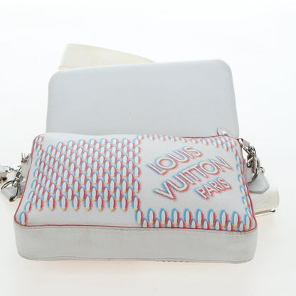 Louis Vuitton Trio Messenger Limited Edition Damier Spray Leather, White, Canvas, Handbag