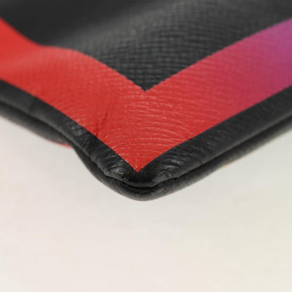Louis Vuitton Pochette A4 Rainbow Taiga Leather, Black, Leather, Clutch