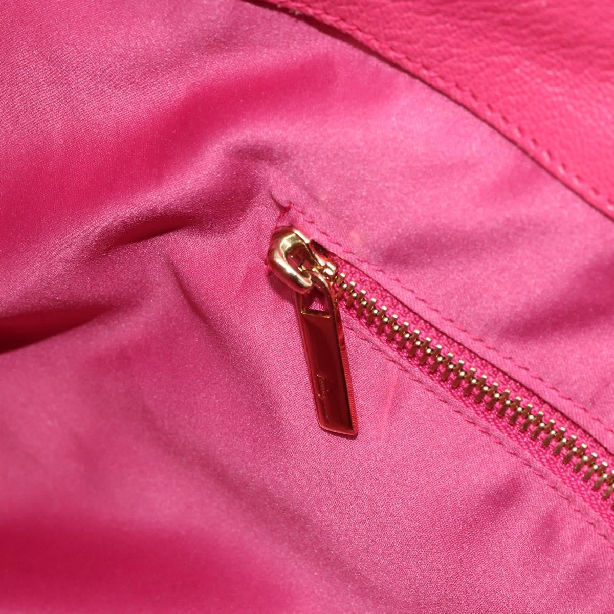 Salvatore Ferragamo Gancini Tote Leather, Pink, Leather, Tote Bag