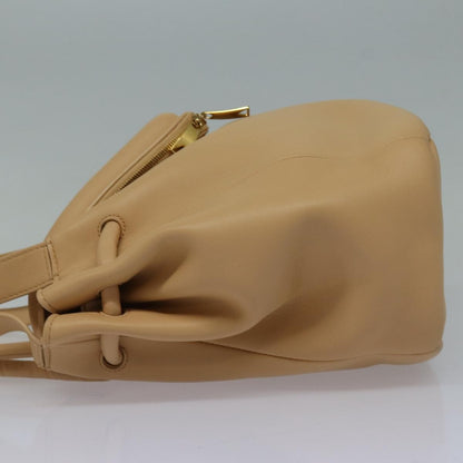 Bottega Veneta Beak Leather, Beige, Leather, Tote Bag