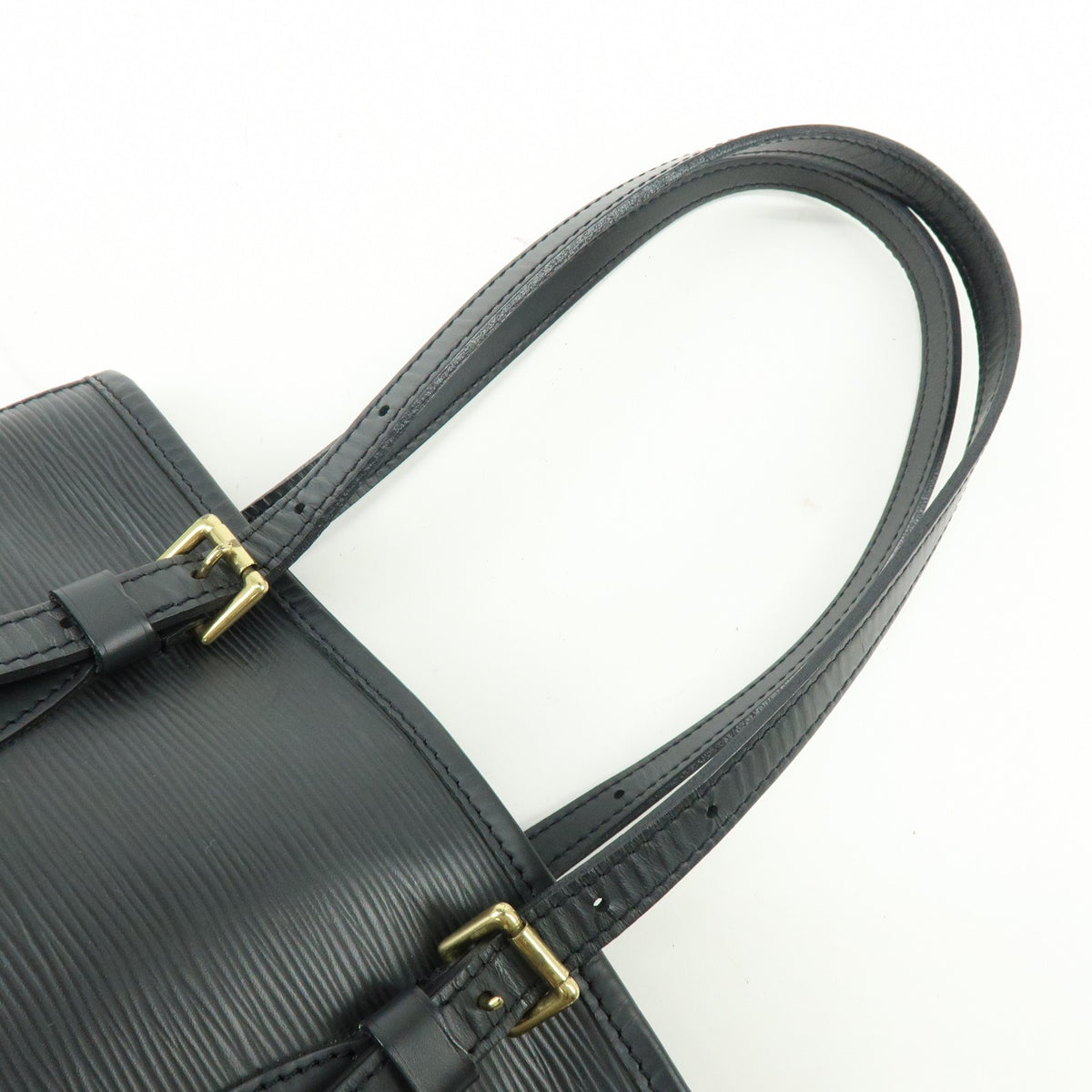 Louis Vuitton Petit Bucket Epi Leather, Black, Leather, Handbag
