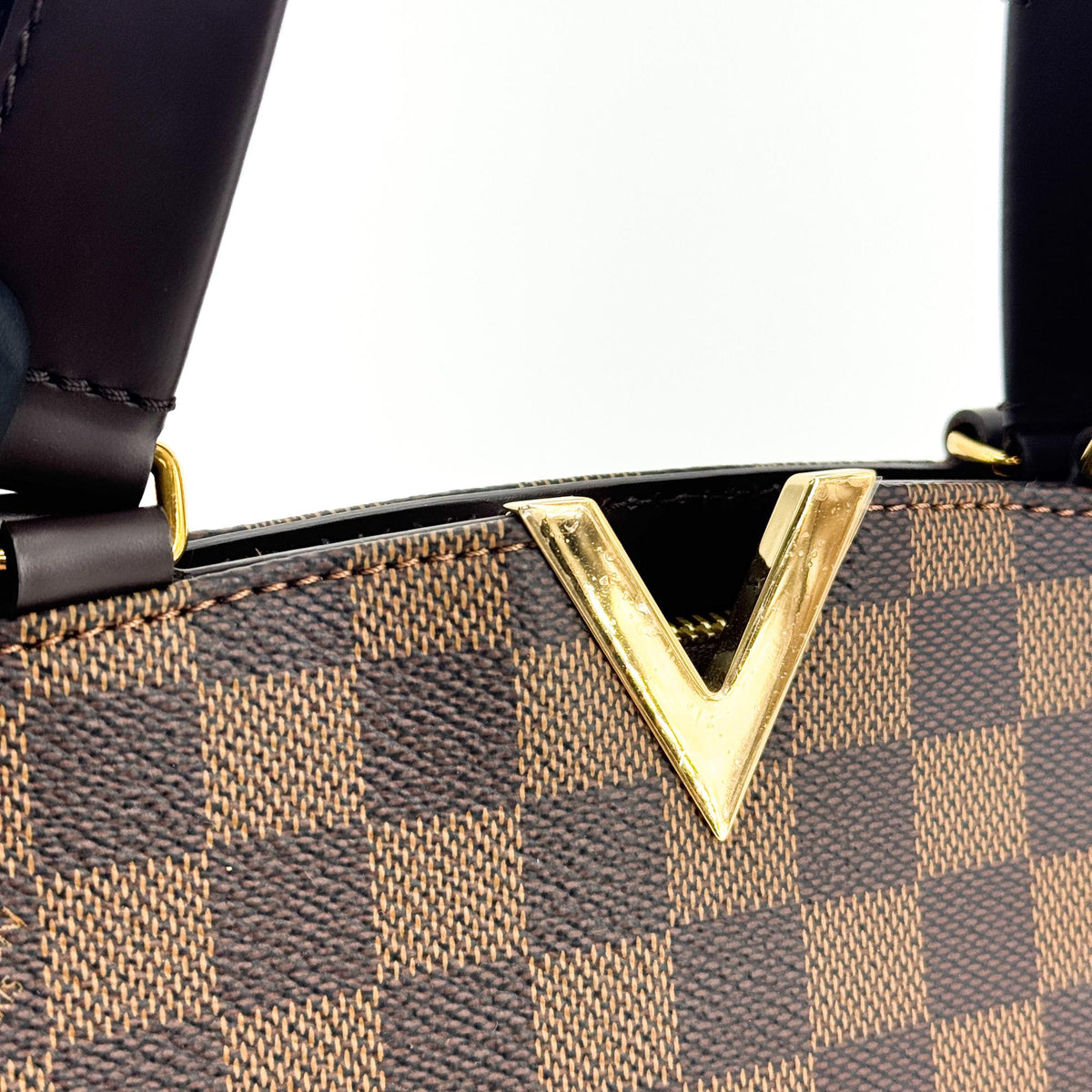 Louis Vuitton Kensington Bowling Damier, Brown, Canvas, Handbag