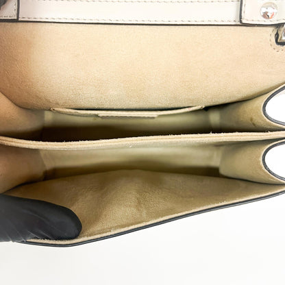Fendi Kan I Leather, Ecru, Leather, Shoulder Bag