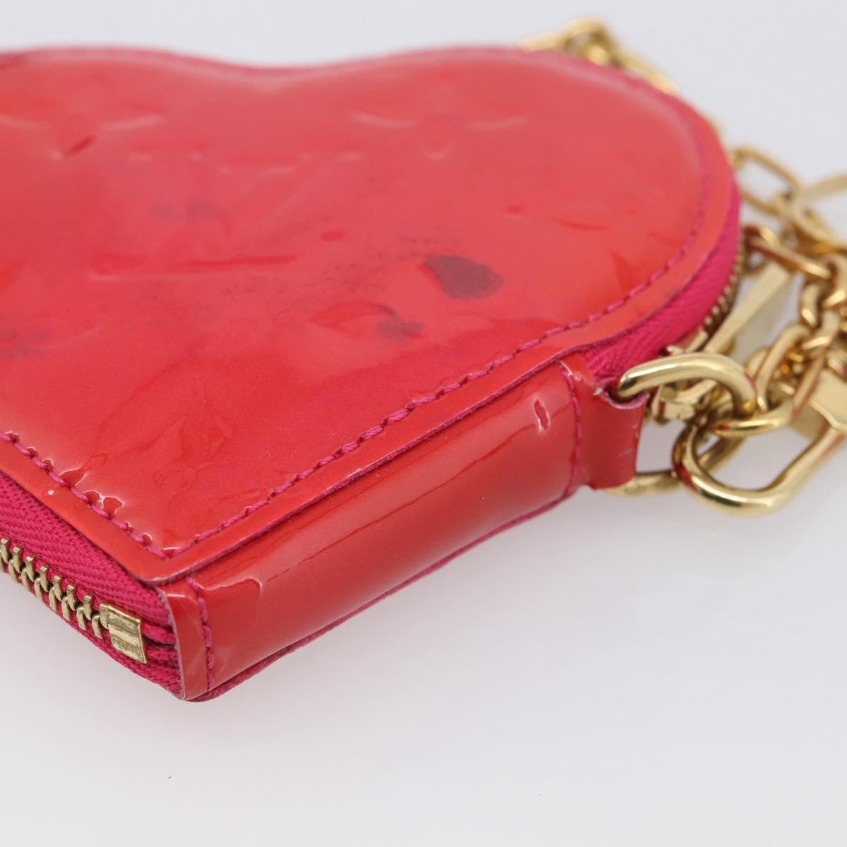 Louis Vuitton Heart Coin Purse Monogram Vernis, Pink, Patent Leather, Clutch