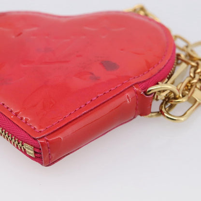 Louis Vuitton Heart Coin Purse Monogram Vernis, Pink, Patent Leather, Clutch