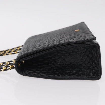 Bally Vintage Quilted Leather, Black, Leather, Shoulder Bag