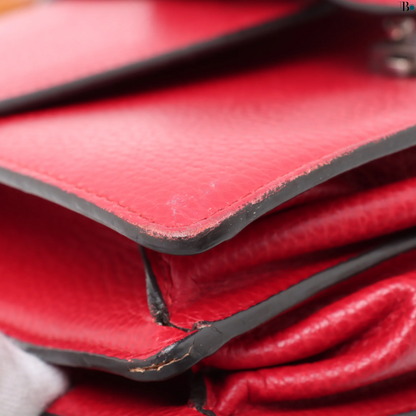 Gucci Dionysus Bamboo Top Handle Bag Leather, RED, LEATHER, Handbag