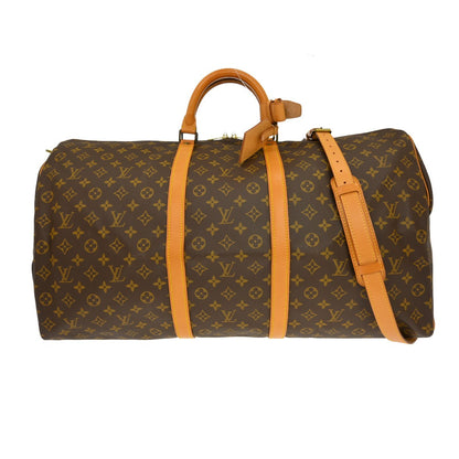 Louis Vuitton Keepall Monogram, Brown, Canvas, Travel Bag