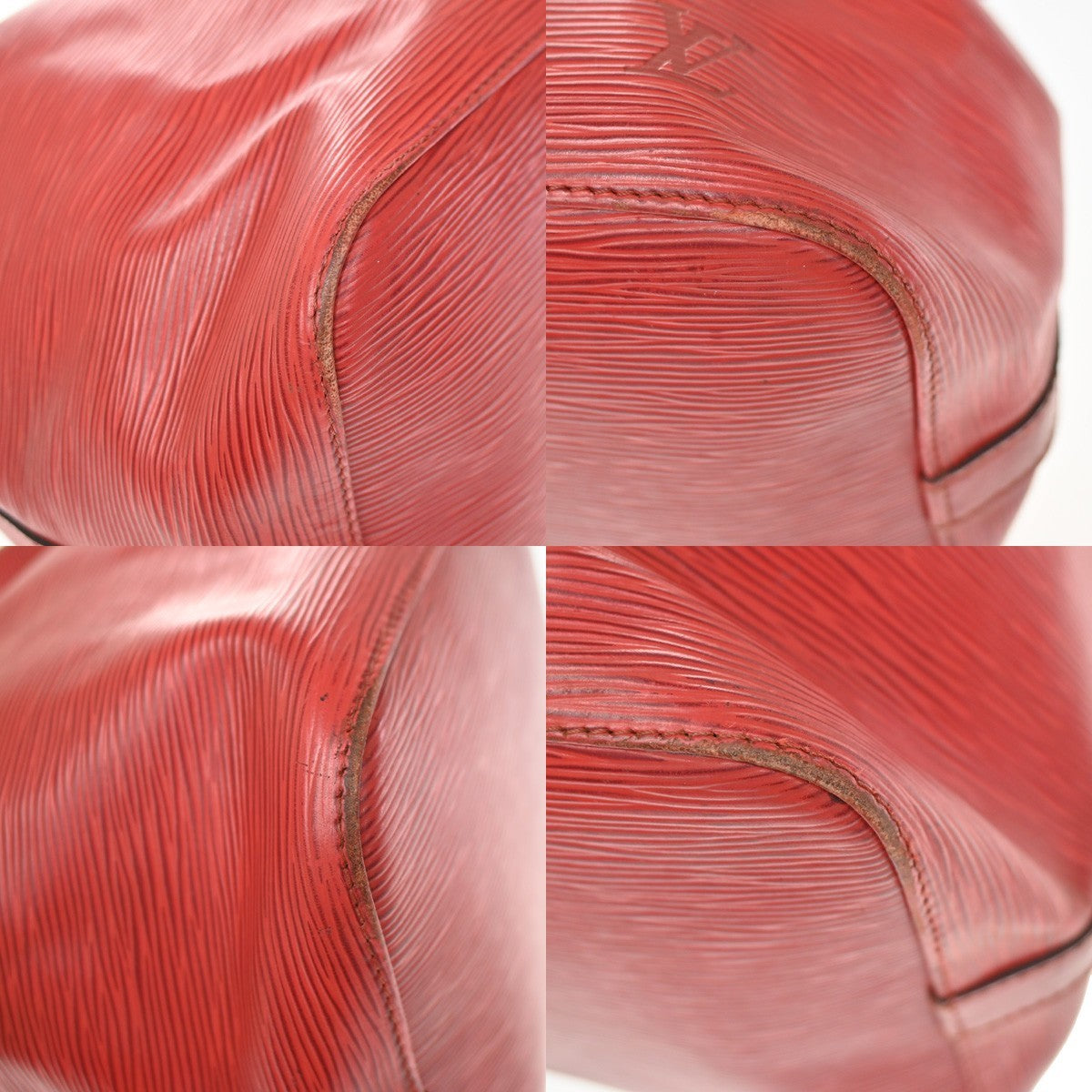 Louis Vuitton Petit Noe Epi Leather, Red, Leather, Handbag