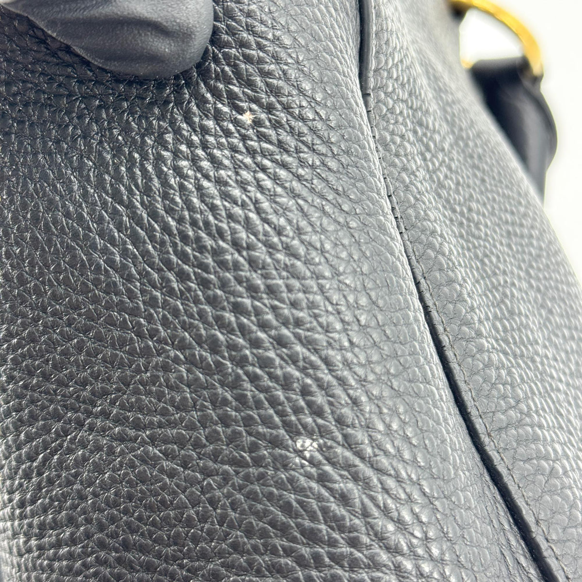 Prada Vitello Daino Leather, Black, Leather, Shoulder Bag
