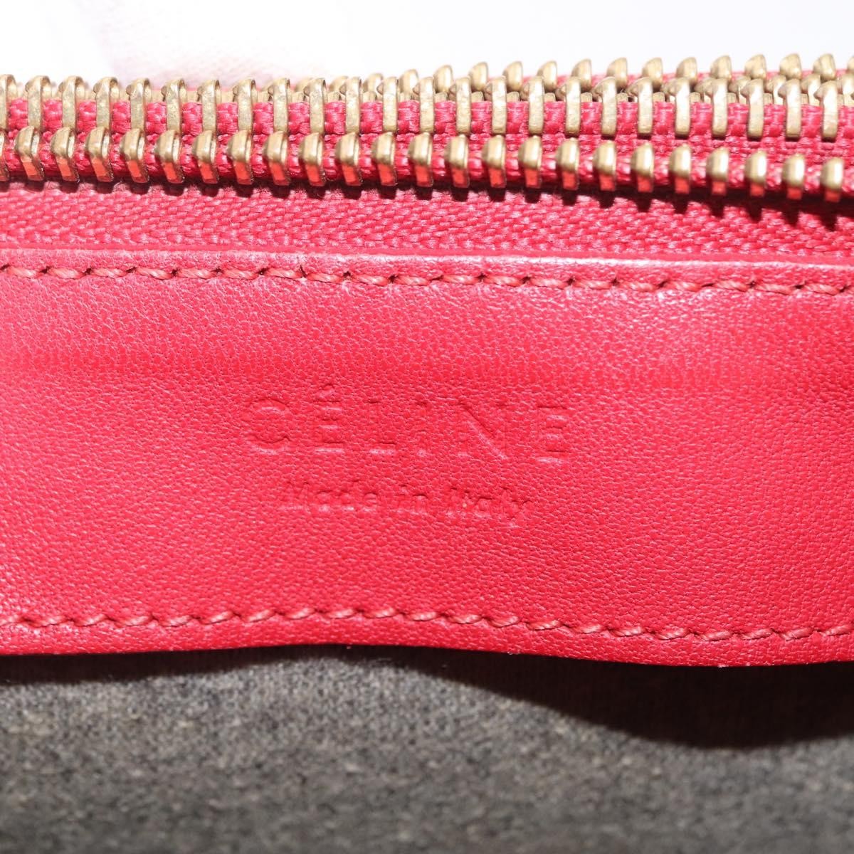 Celine Trio Leather, Red, Leather, Crossbody Bag