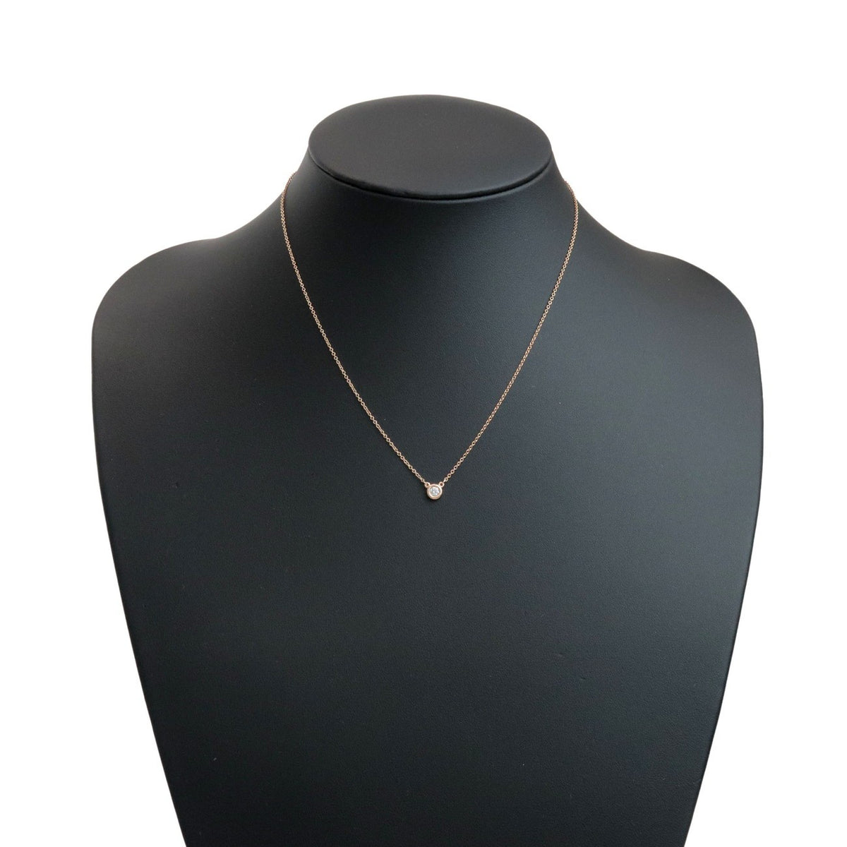 Tiffany & Co. Elsa Peretti Diamonds By The Yard Pendant 18K Rose Gold with Diamond, Gold, Rose Gold, Necklace
