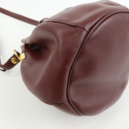 Cartier Must de Cartier Leather, Burgundy, Leather, Shoulder Bag
