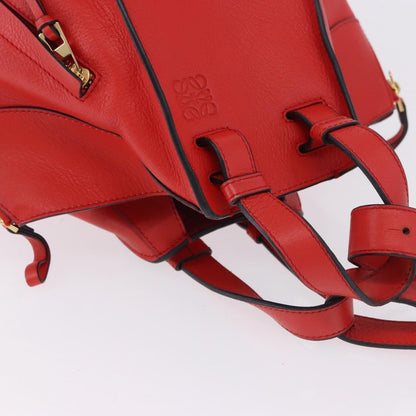 Loewe Hammock Leather, Red, Leather, Handbag