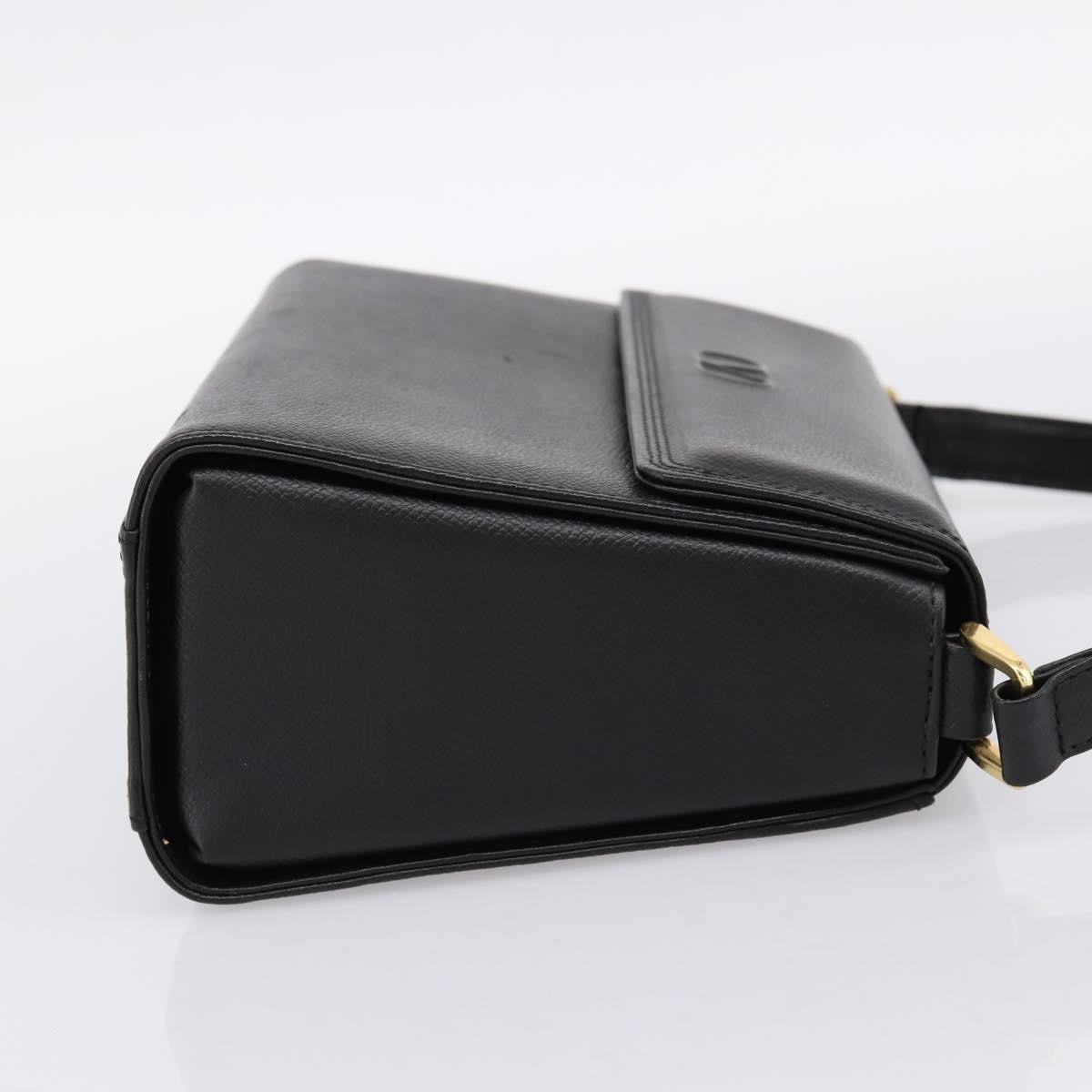 Valentino Garavani VLogo Leather, Black, Leather, Shoulder Bag