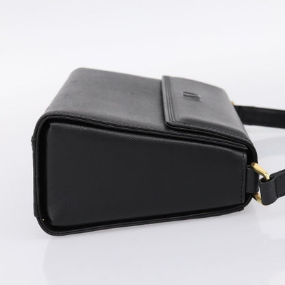 Valentino Garavani VLogo Leather, Black, Leather, Shoulder Bag