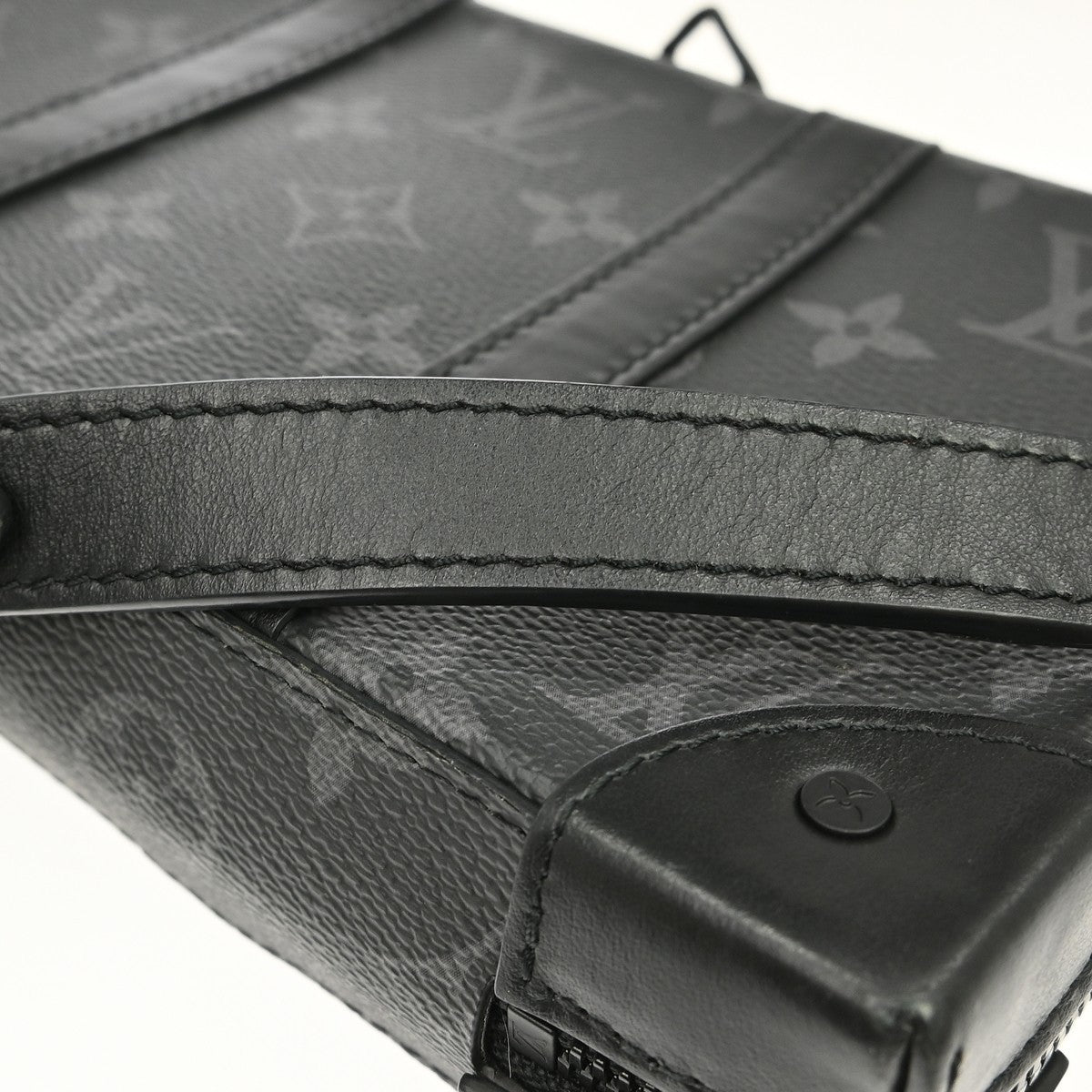 Louis Vuitton Soft Trunk Monogram Eclipse Canvas, Black, Canvas, Clutch