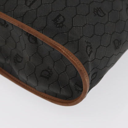 Christian Dior Vintage Honeycomb Canvas, Black, Canvas, Shoulder Bag