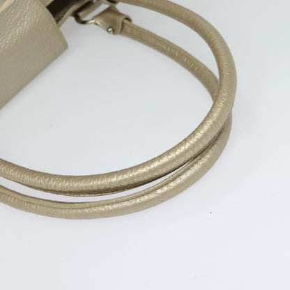 Salvatore Ferragamo Gancini Tote Leather, Silver, Leather, Tote Bag