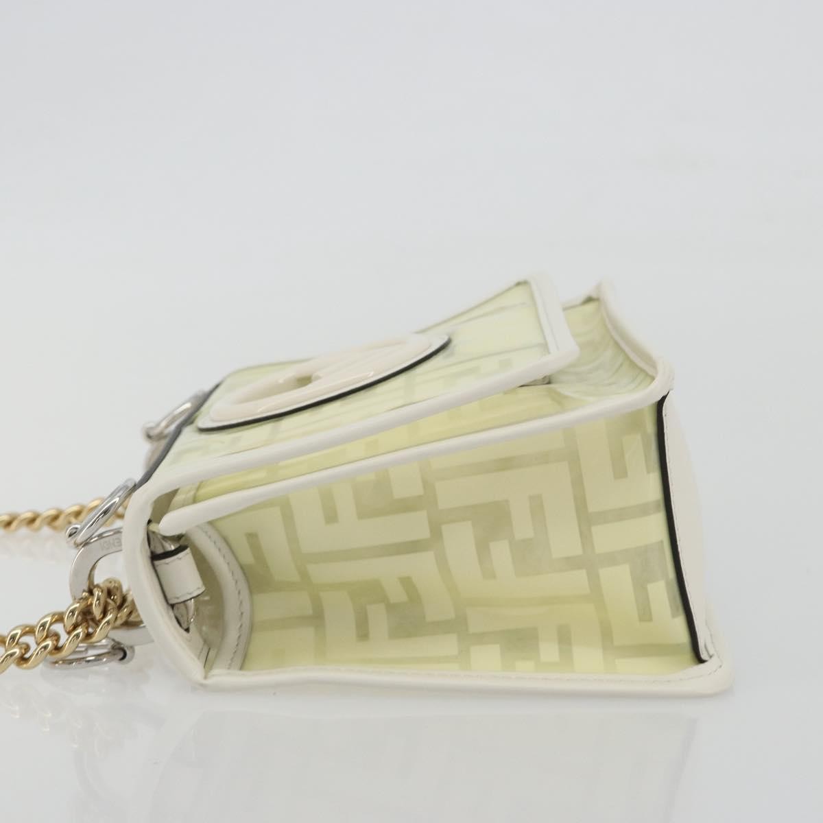 Fendi Kan I F Zucca PU, Clear, Canvas, Shoulder Bag