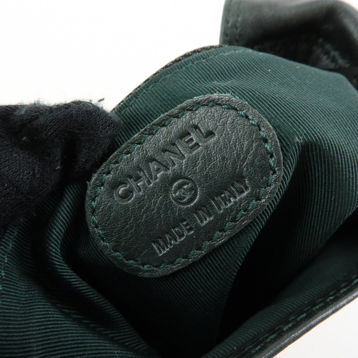 Chanel Flat CC Lambskin, Black, Leather, Backpack
