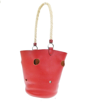 Hermes Mangeoire Taurillon Clemence Leather, Red, Leather, Shoulder Bag