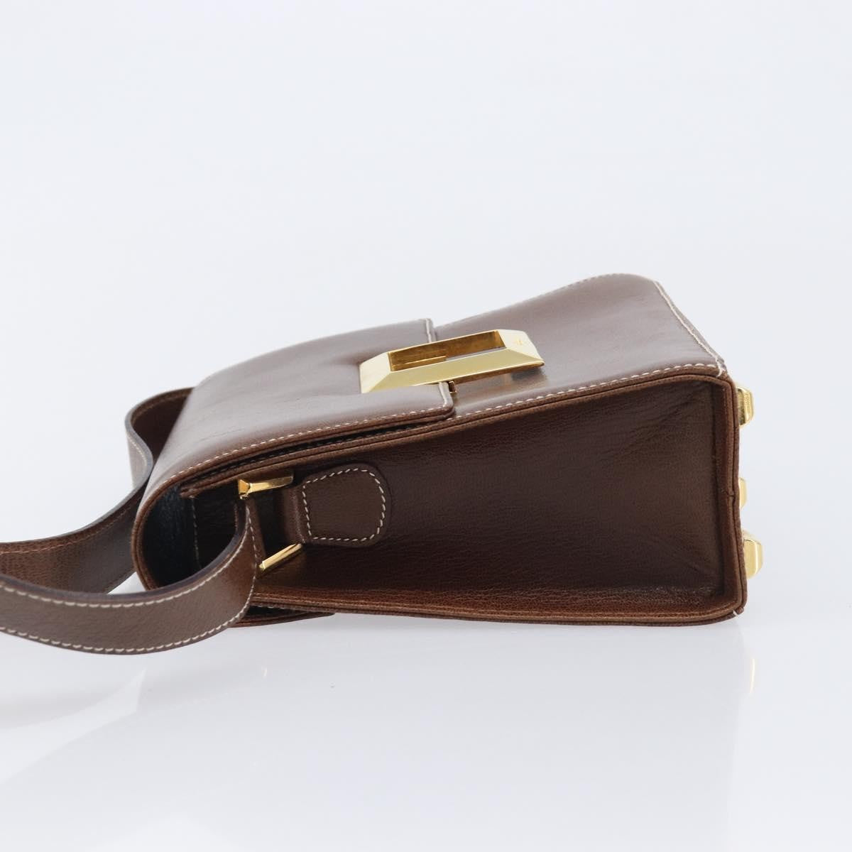 Salvatore Ferragamo Shoulder Bag Leather, Brown, Leather, Shoulder Bag