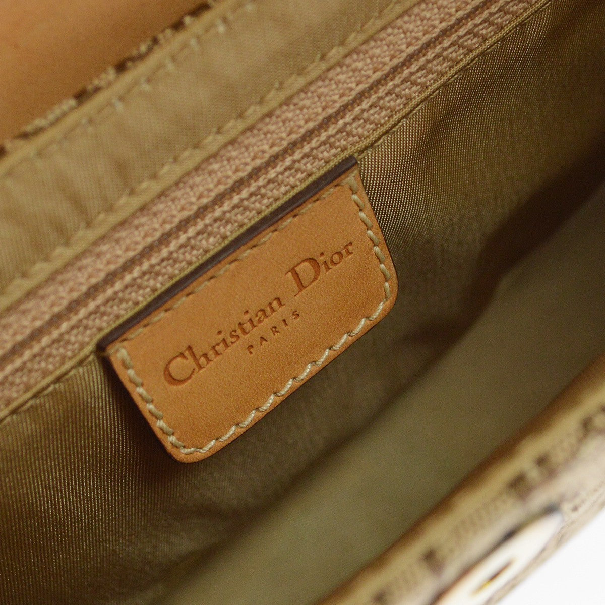 Christian Dior Vintage Street Chic Columbus Diorissimo Canvas with Leather, Brown, Canvas, Shoulder Bag