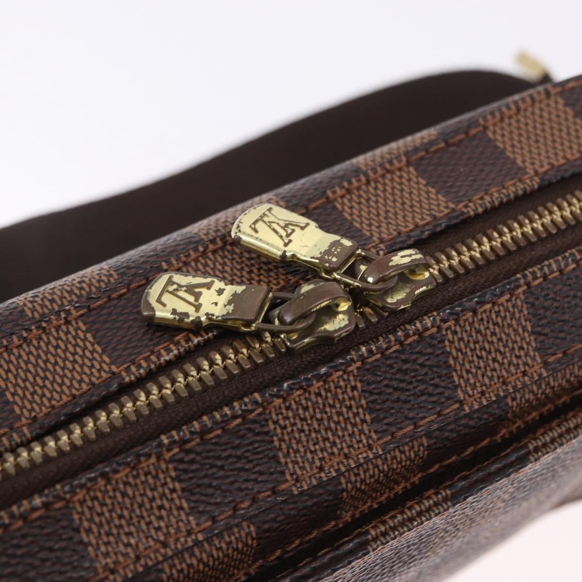 Louis Vuitton Geronimos Damier, Brown, Canvas, Clutch