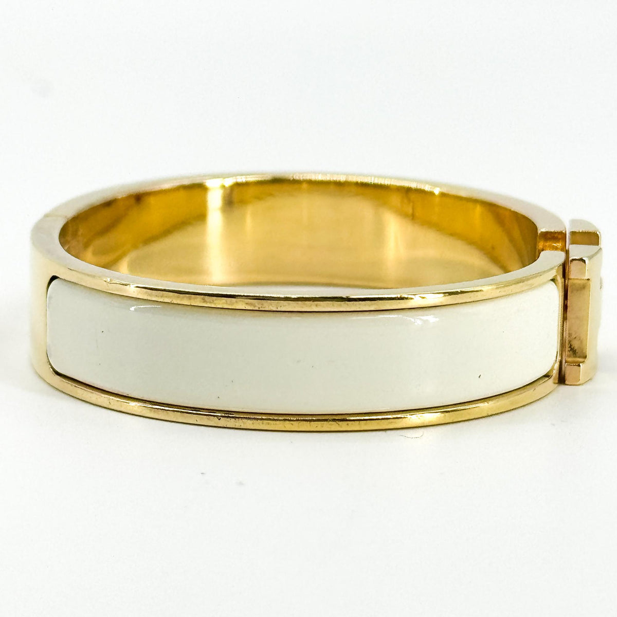 Hermes Clic H Fusion Enamel, Gold, Metal, Bracelet