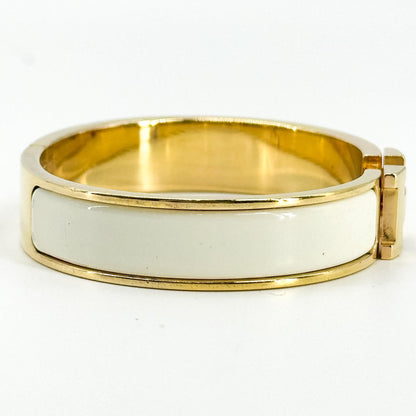 Hermes Clic H Fusion Enamel, Gold, Metal, Bracelet