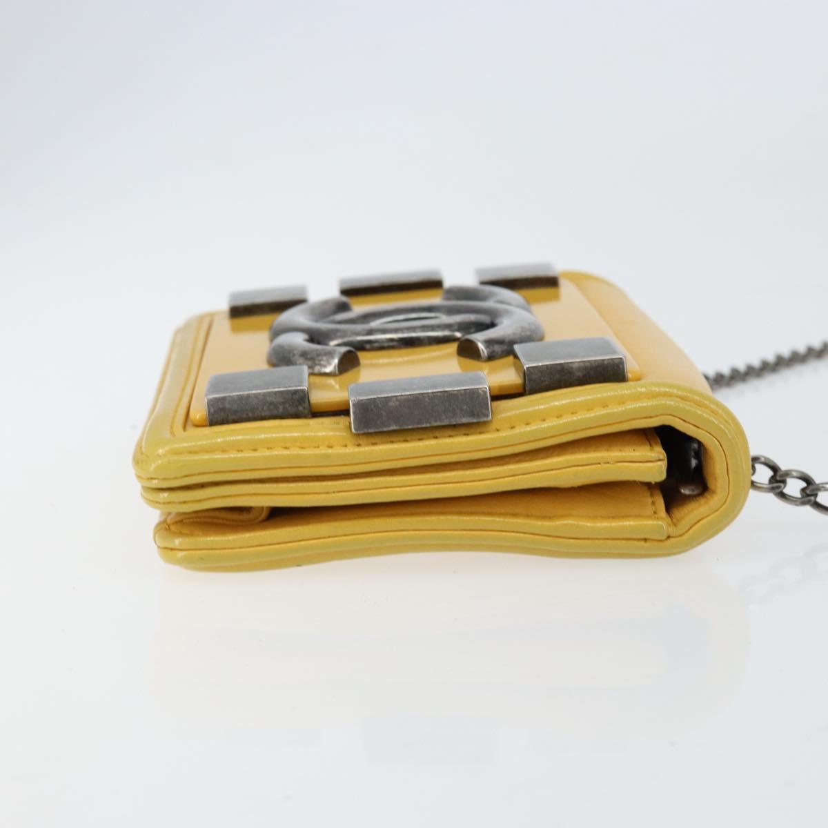 Chanel Boy Brick Flap Bag Lambskin and Plexiglass, YELLOW, LEATHER, Clutche & pouche