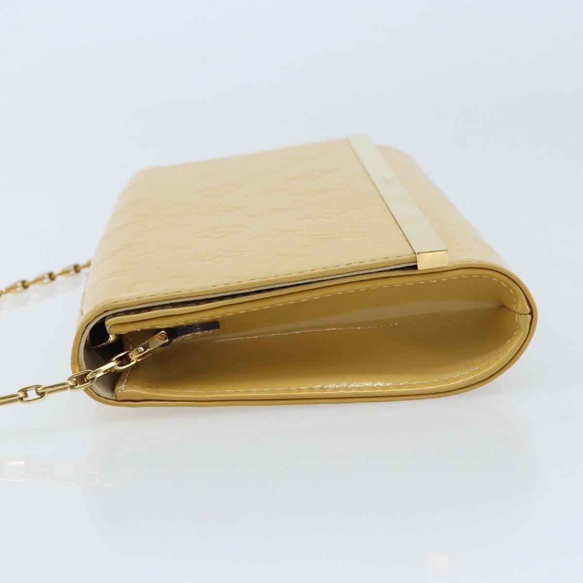Louis Vuitton Ana Monogram Vernis, Yellow, Patent Leather, Handbag