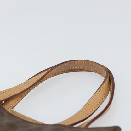 Celine Vintage Macadam Canvas and Leather, Brown, Canvas, Tote Bag