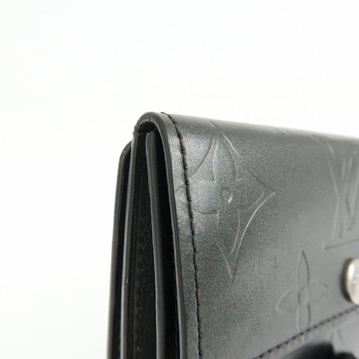 Louis Vuitton Ludlow Vernis, Gray, Leather, Wallet