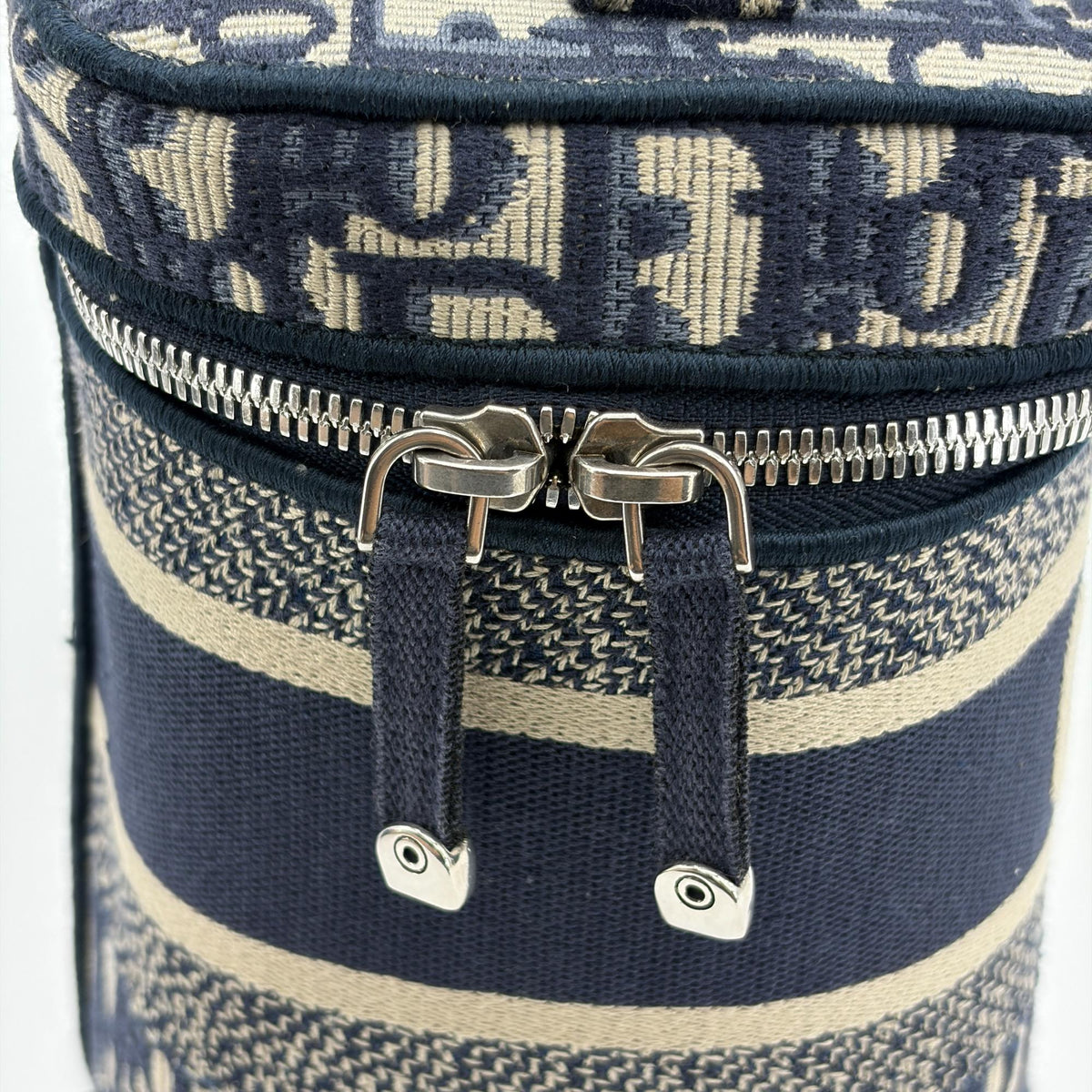 Christian Dior DiorTravel Vanity Case Oblique Canvas, Navy, Canvas, Handbag