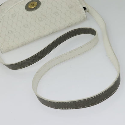 Christian Dior Vintage Honeycomb Flap Coated Canvas, White, Canvas, Wallet