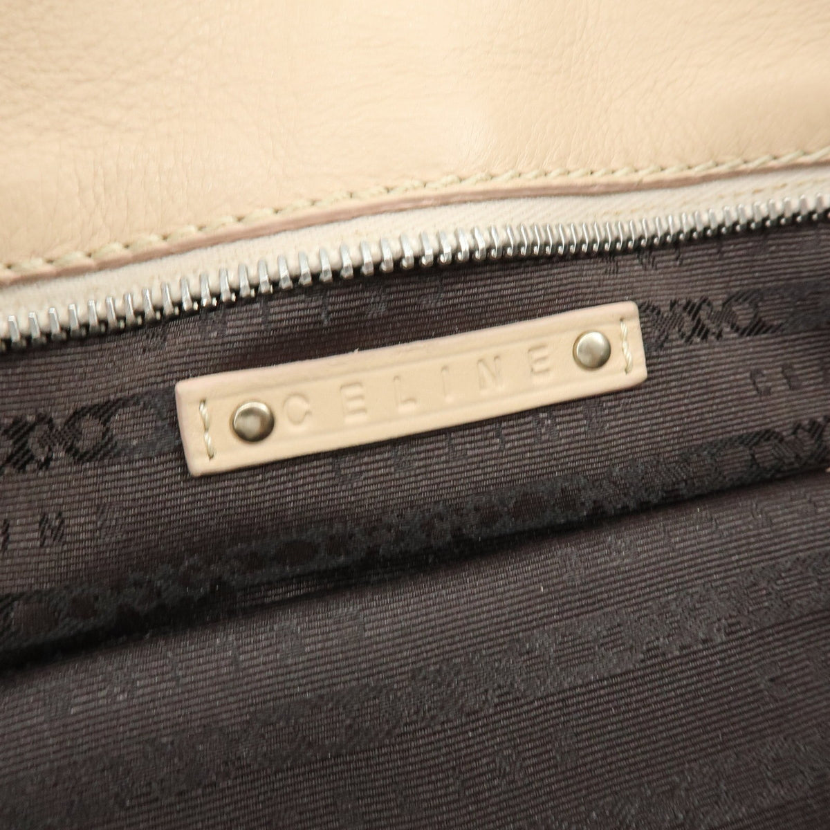Celine Bittersweet Leather, Beige, Leather, Handbag