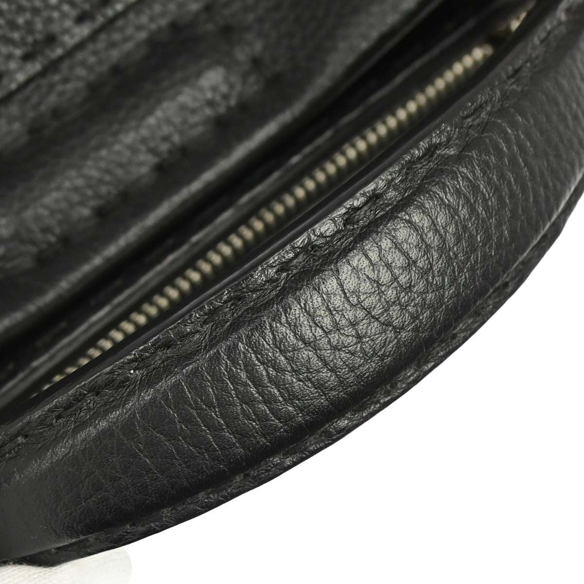 Fendi Selleria Peekaboo Fit Leather, Black, Leather, Handbag